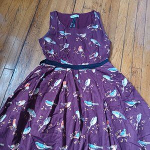 Modcloth Red Bird A-line Dress